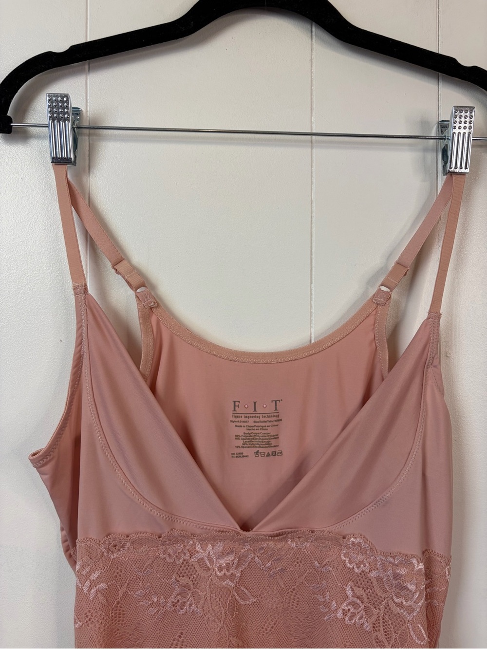 FIT Cami Shapewear Shaping Bodysuit Dusty Pink Medium Wear your own bra - Picture 4 of 8